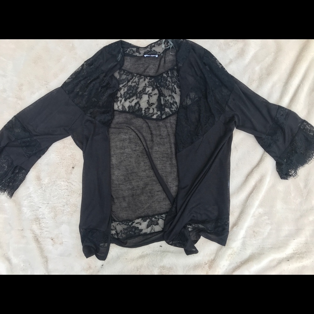 Boutique shear cardigan